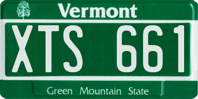 VT license plate XTS661