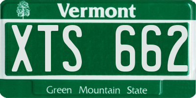 VT license plate XTS662