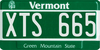 VT license plate XTS665