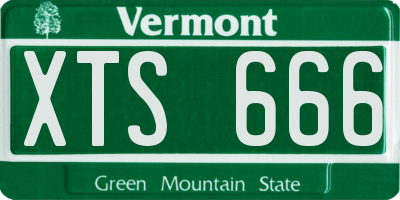 VT license plate XTS666