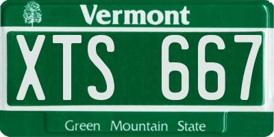 VT license plate XTS667