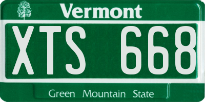 VT license plate XTS668