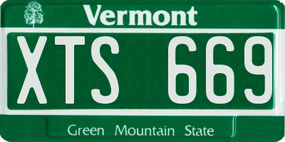 VT license plate XTS669
