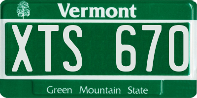 VT license plate XTS670