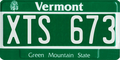 VT license plate XTS673