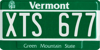 VT license plate XTS677