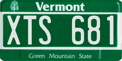 VT license plate XTS681
