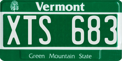 VT license plate XTS683