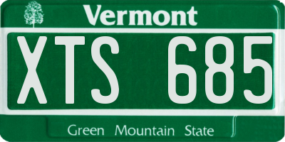 VT license plate XTS685