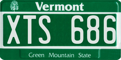 VT license plate XTS686