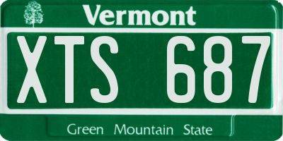 VT license plate XTS687