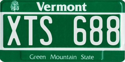 VT license plate XTS688