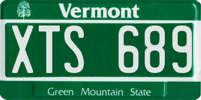 VT license plate XTS689