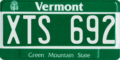 VT license plate XTS692