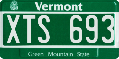 VT license plate XTS693