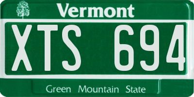VT license plate XTS694