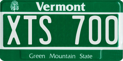 VT license plate XTS700