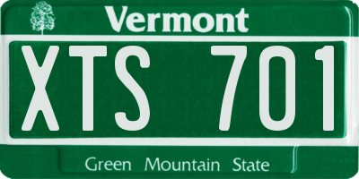 VT license plate XTS701