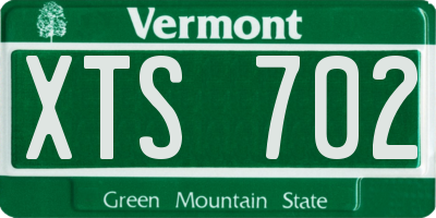 VT license plate XTS702