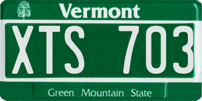 VT license plate XTS703