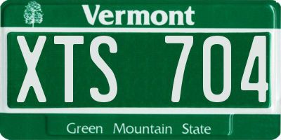 VT license plate XTS704
