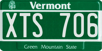 VT license plate XTS706
