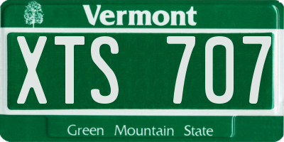 VT license plate XTS707