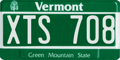 VT license plate XTS708
