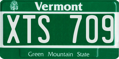 VT license plate XTS709