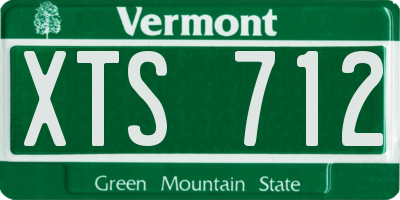 VT license plate XTS712