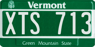 VT license plate XTS713