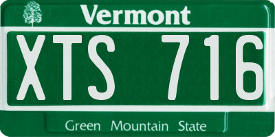VT license plate XTS716