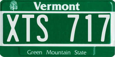 VT license plate XTS717