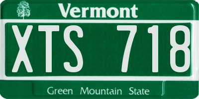 VT license plate XTS718