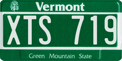 VT license plate XTS719
