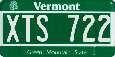 VT license plate XTS722