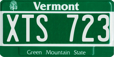 VT license plate XTS723