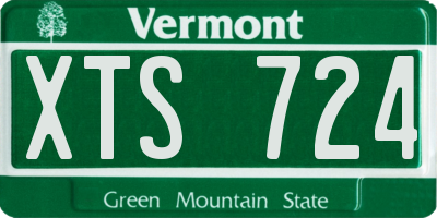VT license plate XTS724