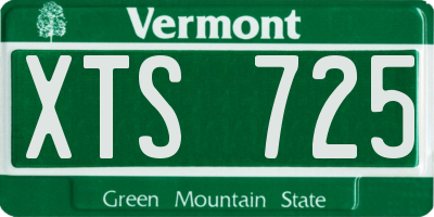 VT license plate XTS725