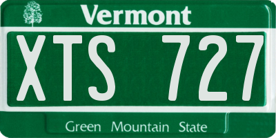 VT license plate XTS727
