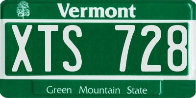 VT license plate XTS728