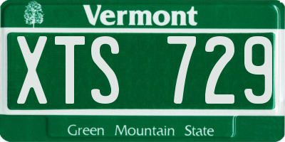 VT license plate XTS729