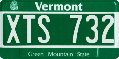 VT license plate XTS732