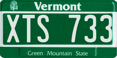 VT license plate XTS733
