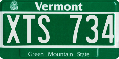 VT license plate XTS734