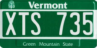 VT license plate XTS735