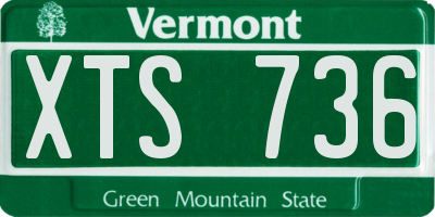 VT license plate XTS736