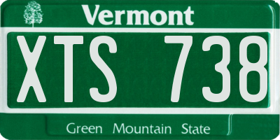 VT license plate XTS738