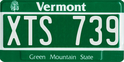 VT license plate XTS739