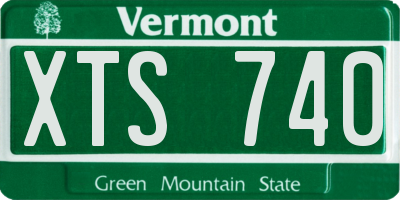VT license plate XTS740